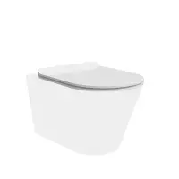 KMDP.seat.00/WHT Сиденье для унитаза универсальное с комплектом крепежей, белое глянцевое