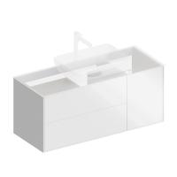 PLB.M.120.3/WHT.V Тумба PLAZA Modern подвесная 120, 3 ящика, белая глянцевая