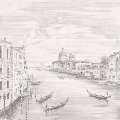 KERAMA MARAZZI Керамическая плитка 12109R/3x/3F Панно Город на воде Venice, 3 части 25х75, обрезной (размер каждой части) 75*75 3 493.20 руб. - бесплатная доставка
