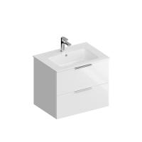 PI.F.65/WHT Тумба PIANO Forte подвесная 65 см, 2 ящика, белый глянцевый