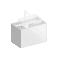 PLB.M.80.2/WHT.V Тумба PLAZA Modern подвесная 80, 2 ящика, белая глянцевая