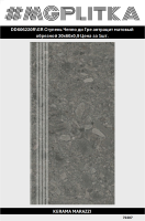 DD606220R/GR Ступень Чеппо ди Гре антрацит матовый обрезной 30x60x0,9