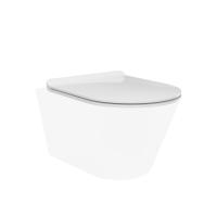 PLMR.seat.02/WHT Сиденье PLAZA Modern/BG Rimless Slim soft close+clip up, белый