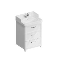 PO.M.60.3/WHT Тумба POMPEI напольная с 3 ящиками 60, белая глянцевая