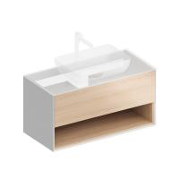 PLB.M.100.1/OAK.V Тумба PLAZA Modern подвесная 100 дуб виченца 1 ящик + полка