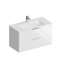 PI.F.95/WHT Тумба PIANO Forte подвесная 95 см, 2 ящика, белый глянцевый
