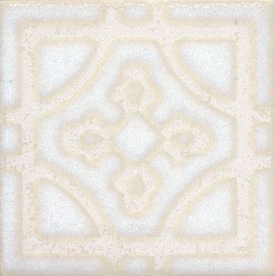 КЕРАМА МАРАЦЦИ Керамическая плитка STG/B406/1266 Амальфи орнамент белый 9.9*9.9 керам.вставка  - бесплатная доставка