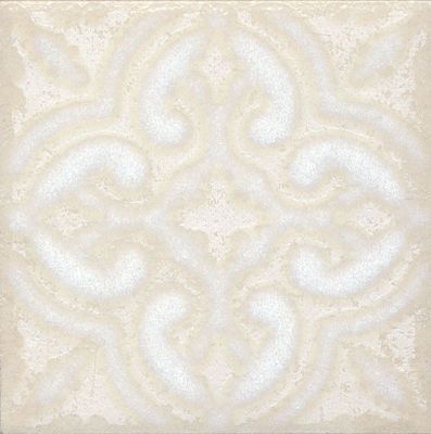КЕРАМА МАРАЦЦИ Керамическая плитка STG/B408/1266  Амальфи орнамент белый 9.9*9.9 керам.вставка  - бесплатная доставка