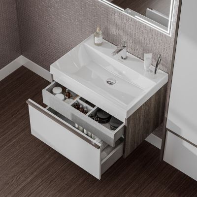 KERAMA MARAZZI  MO.70.1+1/AR Тумба MODULA подвесная 70 с ящиком 1+1, арабика Цена за 1шт. 23 420.40 руб. - бесплатная доставка