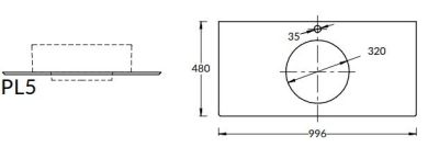 KERAMA MARAZZI  PL5.DD590500R/100 Спец. изделие декоративное для накладных раковин Про Лаймстоун АТ бежевый темный 4 Цена за 1шт. 10 210.80 руб. - бесплатная доставка