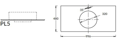 KERAMA MARAZZI  PL5.SG507100R/100 Спец. изделие декоративное для накладных раковин 100, Монте Тиберио натуральное 48 Цена за 1шт. 7 230 руб. - бесплатная доставка