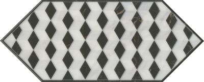 KERAMA MARAZZI Керамическая плитка HGD/A483/35006 Келуш 4 черно-белый 14х34  керам.декор 298.80 руб. - бесплатная доставка