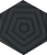 KERAMA MARAZZI Керамический гранит OS/B241/63001 Агуста черный 5,2х6 керам.декор Цена за 1 шт. 104.40 руб. - бесплатная доставка